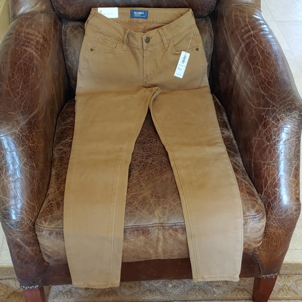 New Rockstar Mid-rise Super Skinny Dark Tan Jeans